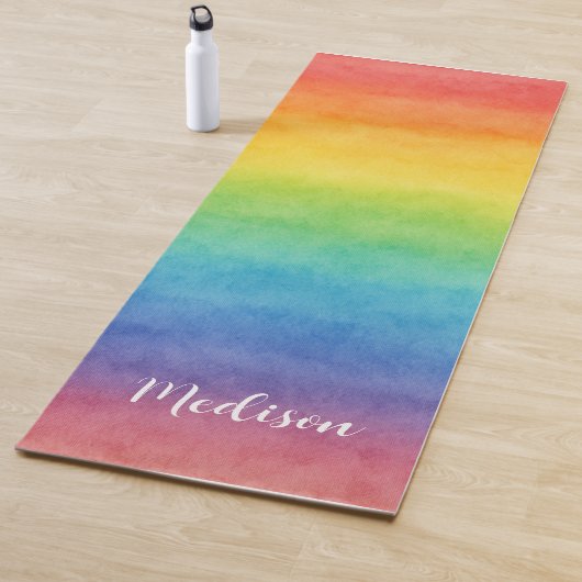 Colorful Watercolor Rainbow  Yogamat (In situ)