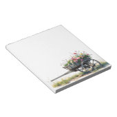 Colorful Watercolor Spring Blooms Floral Notepad Notitieblok (Schuin)