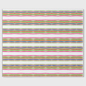 Colorful Watercolor Strokes, Christmas Stripes Cadeaupapier (Vlak)