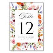 Colorful Watercolor Wildflower Wedding Kaart (Voorkant)