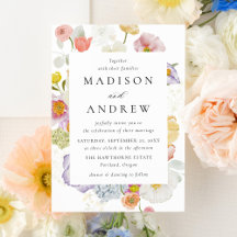 Colorful Watercolor Wildflower Wedding