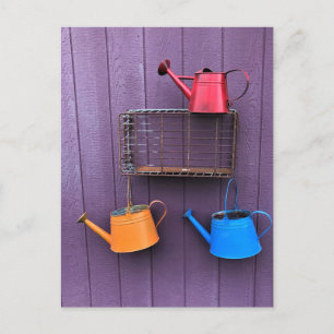 Colorful Watering Cans Briefkaart