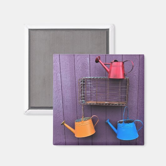 Colorful Watering Cans Magneet (Voorkant / Achterkant)