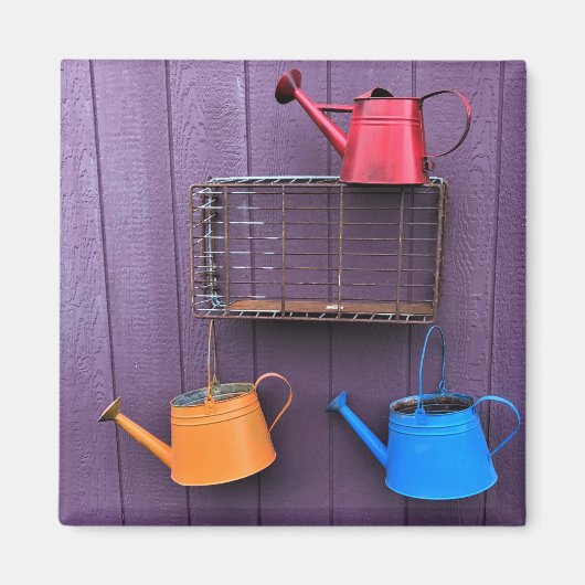 Colorful Watering Cans Magneet (Voorkant)