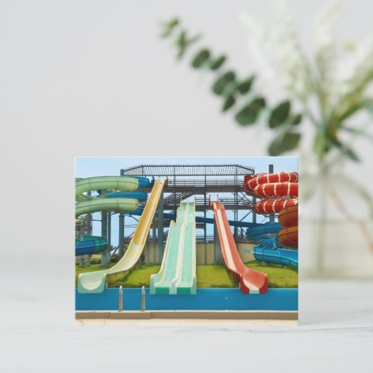 Colorful Waterslides Briefkaart (Staand voorkant)