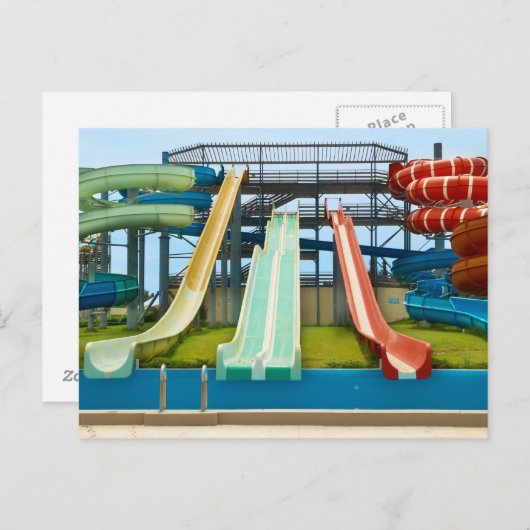 Colorful Waterslides Briefkaart (Voorkant / Achterkant)