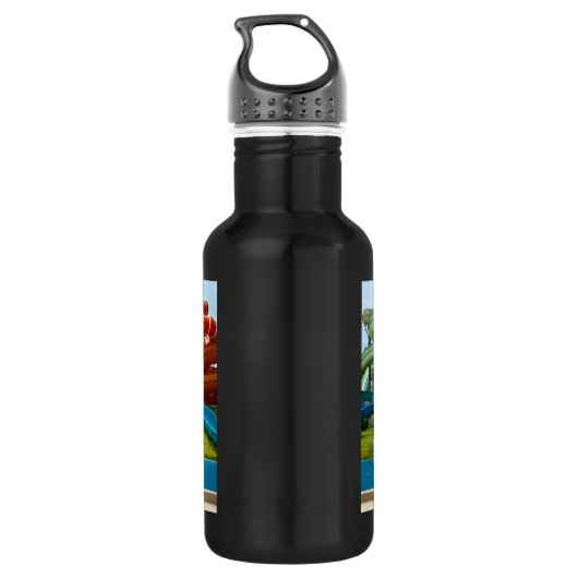 Colorful Waterslides Waterfles (Achterkant)