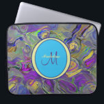 Colorful Waterverf Abstract Patroonmonogram Laptop Sleeve<br><div class="desc">Met de kleurrijke Waterverf Abstracte monogram patroonmonogram laptophoes kunt u deze speciale aanraking aan uw laptop toevoegen. Personaliseer het.</div>