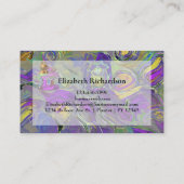 Colorful Waterverf Abstract Patroonmonogram Visitekaartje (Achterkant)