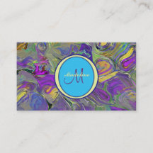 Colorful Waterverf Abstract Patroonmonogram