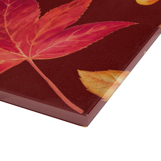Colorful Waterverf Autumn Leaves Snijplank (Hoek)