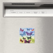 Colorful waterverf butterflies illustratie magneet (Insitu (Vaatwasser))
