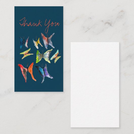 Colorful waterverf butterflies note card notitiekaartje (Voorkant / Achterkant)