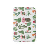 Colorful Waterverf Cactus & Succulents Flowers Badmat (Voorkant Verticaal)