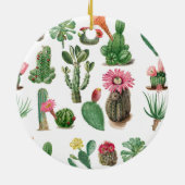 Colorful Waterverf Cactus & Succulents Flowers Keramisch Ornament (Achterkant)