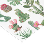 Colorful Waterverf Cactus & Succulents Flowers Korte Tafelloper (Hoek)