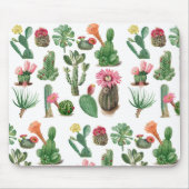 Colorful Waterverf Cactus & Succulents Flowers Muismat (Voorkant)