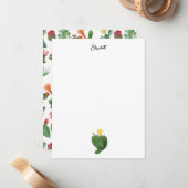 Colorful Waterverf Cactus & Succulents Flowers Notitiekaartje (Voorkant / Achterkant in situ)