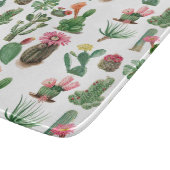 Colorful Waterverf Cactus & Succulents Flowers Snijplank (Hoek)