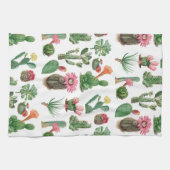 Colorful Waterverf Cactus & Succulents Flowers Theedoek (Horizontaal)