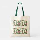 Colorful Waterverf Cactus & Succulents Flowers Tote Bag (Achterkant)