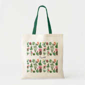 Colorful Waterverf Cactus & Succulents Flowers Tote Bag (Voorkant)