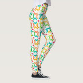 Colorful Waterverf Circles Patroon Leggings (Rechts)