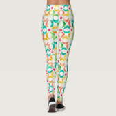 Colorful Waterverf Circles Patroon Leggings (Achterkant)