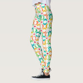 Colorful Waterverf Circles Patroon Leggings (Links)