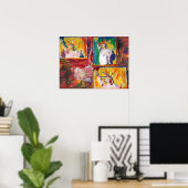 Colorful waterverf Collage Vrijheidsbeeld Poster (Thuiskantoor)