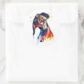 Colorful Waterverf Dachshund Sticker (Tas)