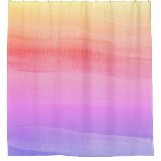 Colorful Waterverf Design Douchegordijn (Voorkant)