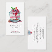 Colorful Waterverf dessert Baker BakBusiness Kaart Visitekaartje (Voorkant / Achterkant)