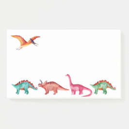 Colorful Waterverf Dinosaur Post-it® Notes