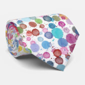 Colorful Waterverf Dot Pattern Stropdas (Opgerold)