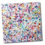 Colorful Waterverf Dot Pattern Tegeltje<br><div class="desc">Iedereen houdt van een polka dot patroon! Deze heeft een waterverf of verf splatter look om het te zien in een volledige regenboog van kleuren. Of je deze tegel wilt gebruiken als een klein onderzetter of trivet voor een drink of bord... of je wilt gaan groot met een keuken backsplash,...</div>