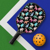 Colorful Waterverf Elephants Pattern Pickleball Paddle