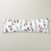 Colorful Waterverf Eucalyptus Leaves Patroon  Lichaamskussen (Voorkant)