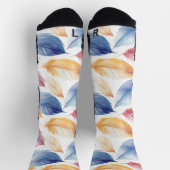 Colorful Waterverf Feathers Sokken (Top)