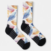 Colorful Waterverf Feathers Sokken (Rechts)