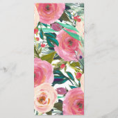 Colorful Waterverf Flower Garden Wedding Programme Programmakaart (Achterkant)