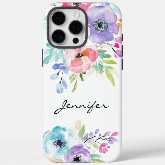 Colorful Waterverf Flower iPhone/iPad case (Achterkant)