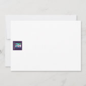 Colorful Waterverf Flowers Flat Note Card Bedankkaart (Achterkant)