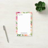Colorful Waterverf Flowers Lijst Post-it® Notes (Kantoor)