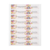 Colorful Waterverf Flowers Weddenschap Label (Vel)