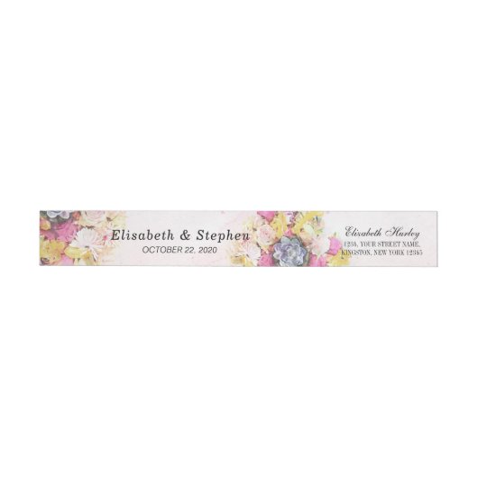 Colorful Waterverf Flowers Weddenschap Label (Individueel)