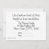 Colorful waterverf house New address card Aankondiging (Achterkant)