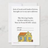 Colorful waterverf house New address card Aankondiging (Achterkant)