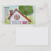 Colorful Waterverf House Visitekaartje (Voorkant / Achterkant)