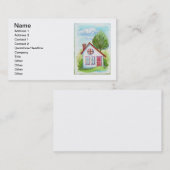 Colorful Waterverf House Visitekaartje (Voorkant / Achterkant)